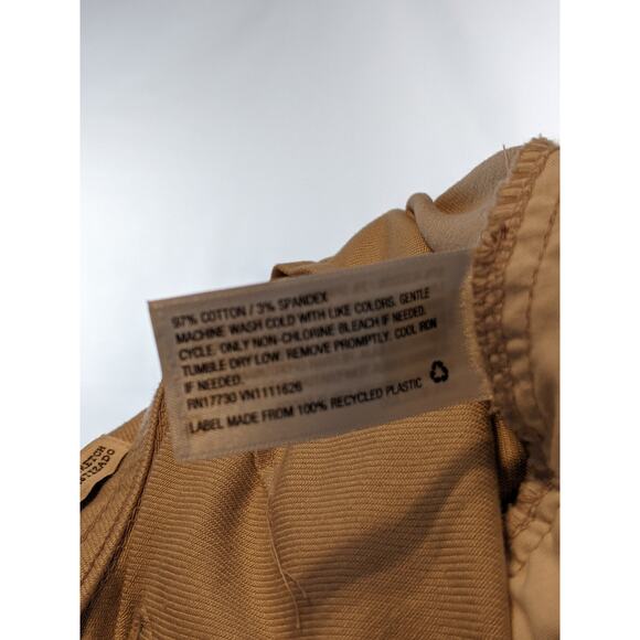 High Rise Straight Leg Ankle Pants Cropped Capris A New Day Light Brown 18 Flat - Picture 5 of 7